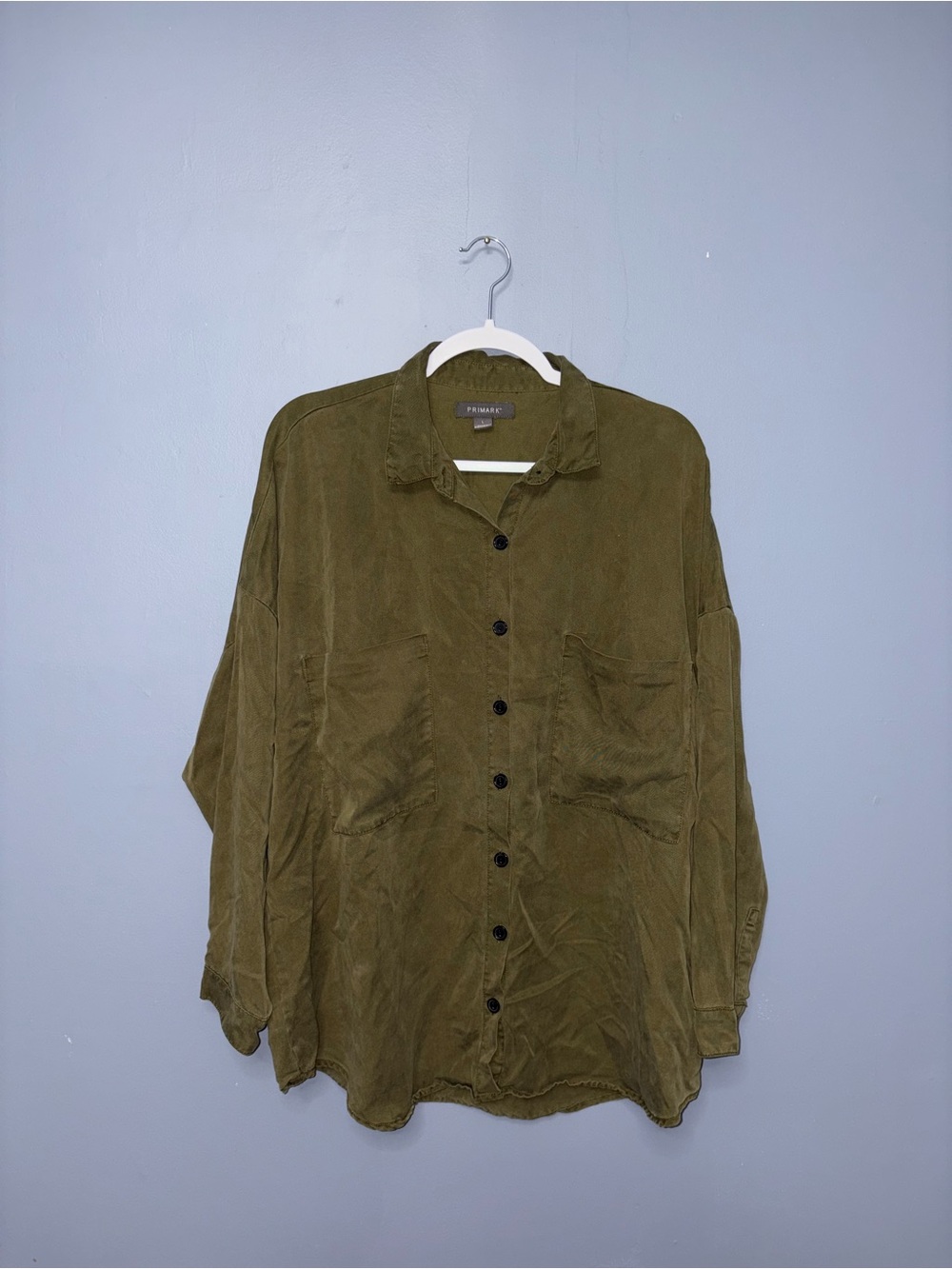 Primark | Green Button Down Blouse | Size Large